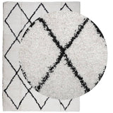 Vidaxl Teppich Pamplona Shaggy hochpapel 120x170 cm Creme und Schwarz - afbeelding 3