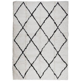 Vidaxl Teppich Pamplona Shaggy hochpapel 160x230 cm Creme und Schwarz - afbeelding 2