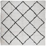 Vidaxl Teppich Pamplona Shaggy hochstange 200x200 cm Creme und Schwarz - afbeelding 2