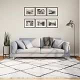 Vidaxl Teppich Pamplona Shaggy hochstange 200x200 cm Creme und Schwarz - afbeelding 1
