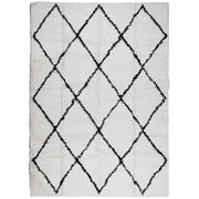 Vidaxl Teppich Pamplona Shaggy hochstange 200x280 cm Creme und Schwarz - afbeelding 2