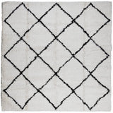 Vidaxl Teppich Pamplona Shaggy hochstange 240x240 cm Creme und Schwarz - afbeelding 2