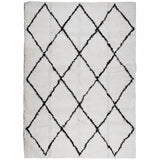 Vidaxl Teppich Pamplona Shaggy hochstange 240x340 cm Creme und Schwarz - afbeelding 2