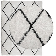 Vidaxl Teppich Pamplona Shaggy hochstange 300x400 cm Creme und Schwarz - afbeelding 3