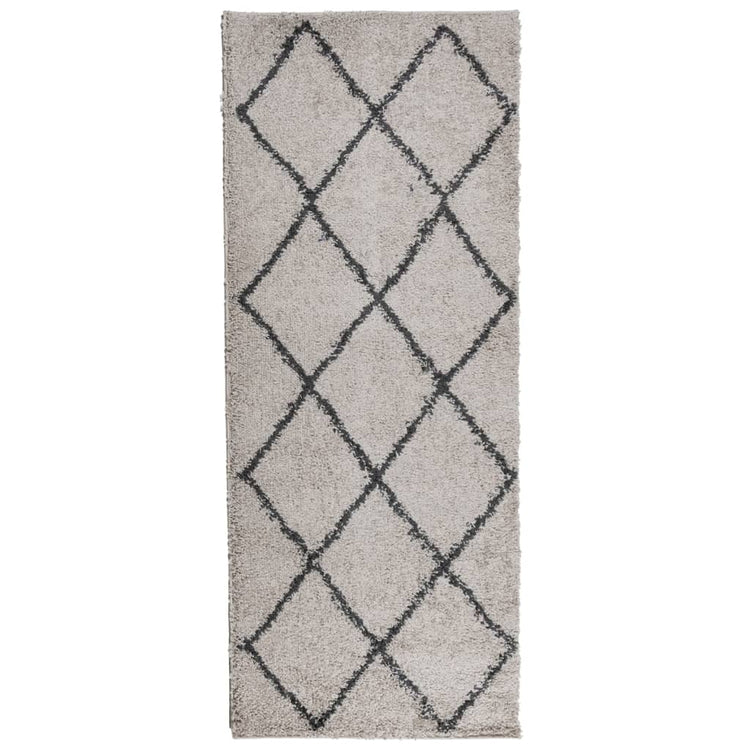 Vidaxl Teppich Pamplona Shaggy hochpol 80x200 cm Beige Anthrazit