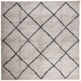 Vidaxl Teppich Pamplona Shaggy hochpol 240x240 cm Beige Anthrazit - afbeelding 2