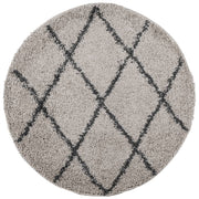 Vidaxl Teppich Pamplona Shaggy SCHWAHL Ø 160 cm Beige Anthrazit - afbeelding 2