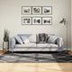 Vidaxl Teppich Shaggy High Stapel moderner 140 x 200 cm schwarz und creme