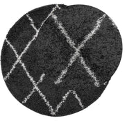 Vidaxl Teppich Pamplona Shaggy hochhaufen Ø 280 cm schwarz und creme - afbeelding 3