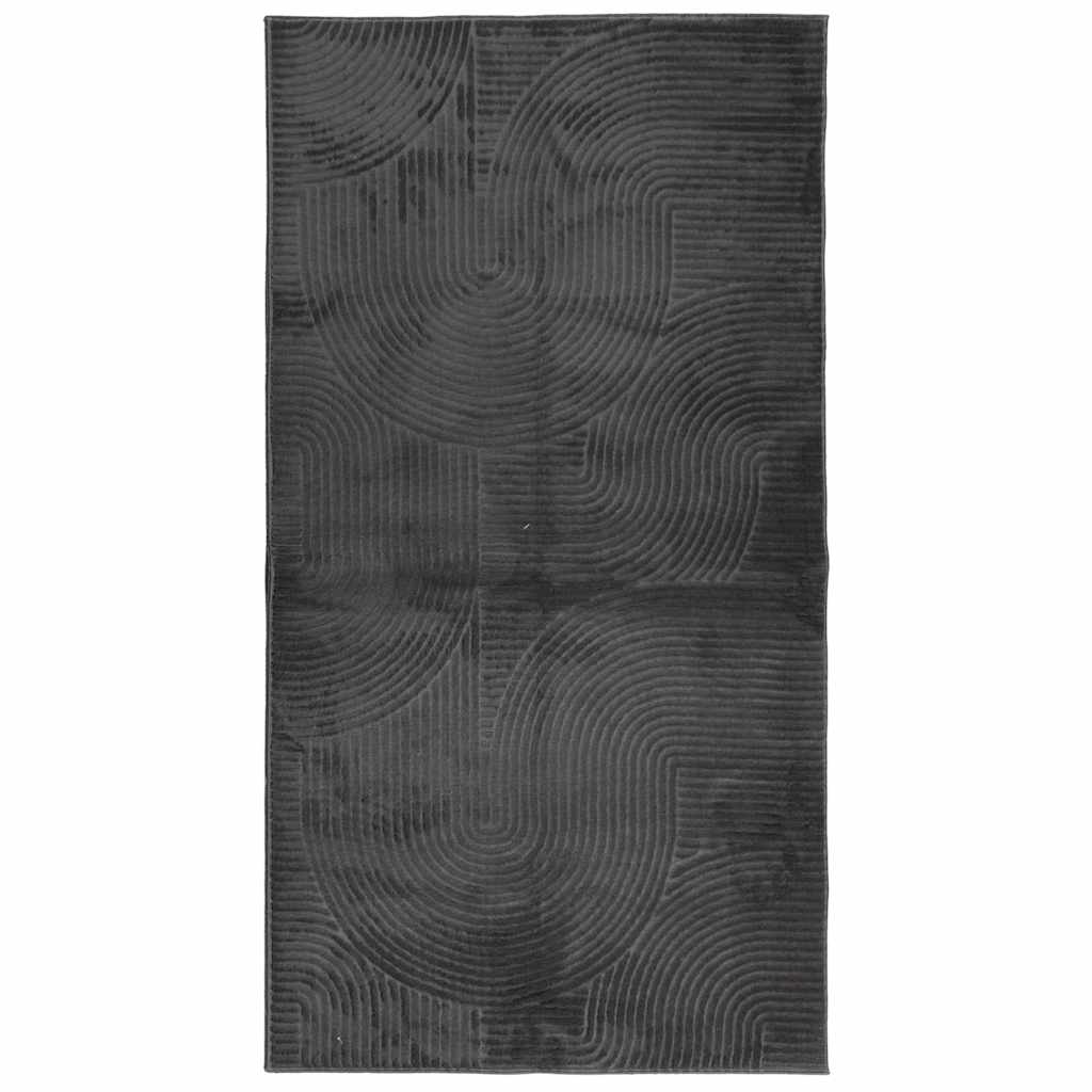 VidaXL Teppich Iza Kurzflor skandinavisch 80x150 cm Anthrazit