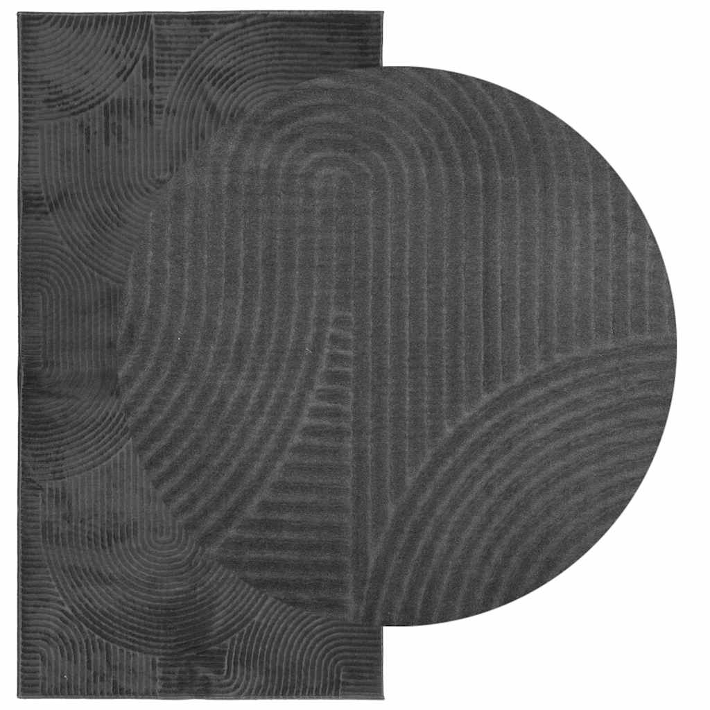 VidaXL Teppich Iza Kurzflor skandinavisch 80x150 cm Anthrazit