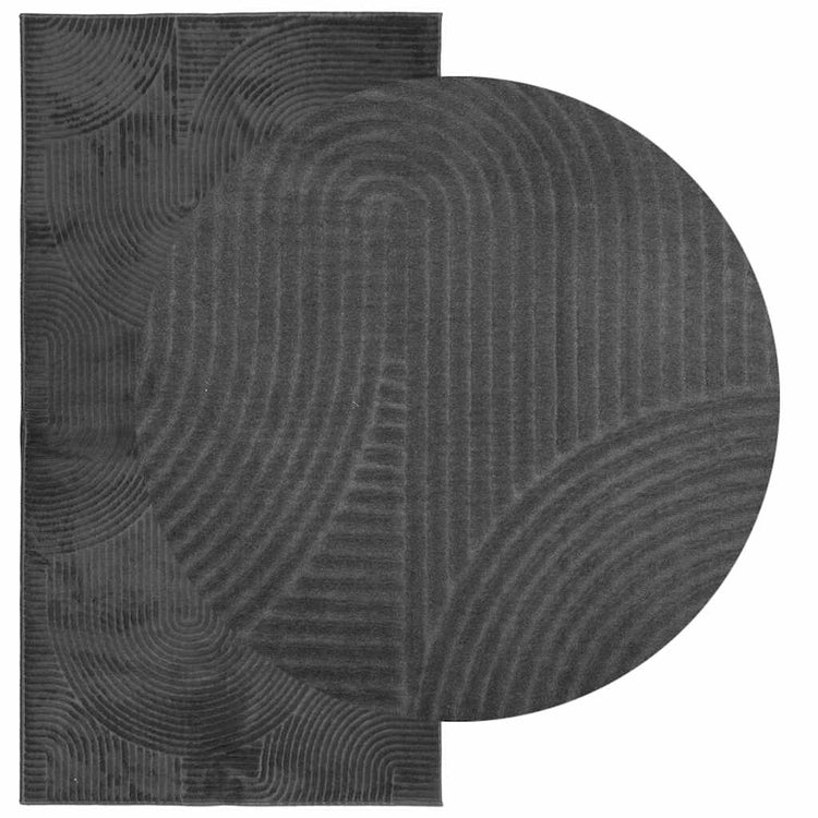 VidaXL Teppich Iza Kurzflor skandinavisch 80x150 cm Anthrazit