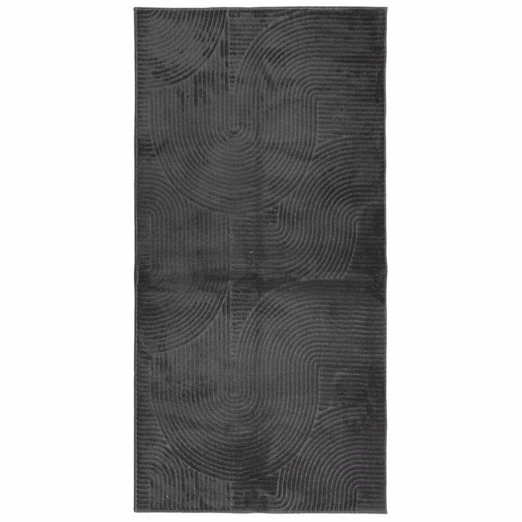 Vidaxl Teppich Iza Low -Pile Scandinavian 100x200 cm Anthrazit