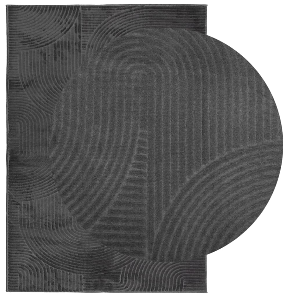 VidaXL Teppich Iza Niedrigflor skandinavisch 160x230 cm Anthrazit