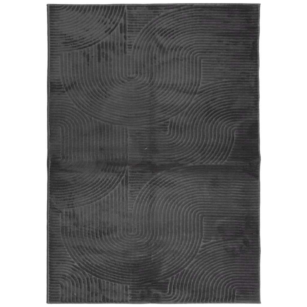 VidaXL Teppich Iza Niedrigflor skandinavisch 240x340 cm Anthrazit