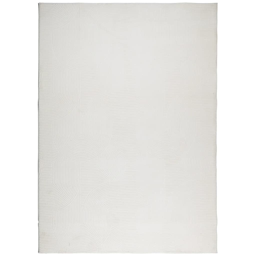 VidaXL Teppich Iza Kurzflor skandinavisch 200x280 cm Creme