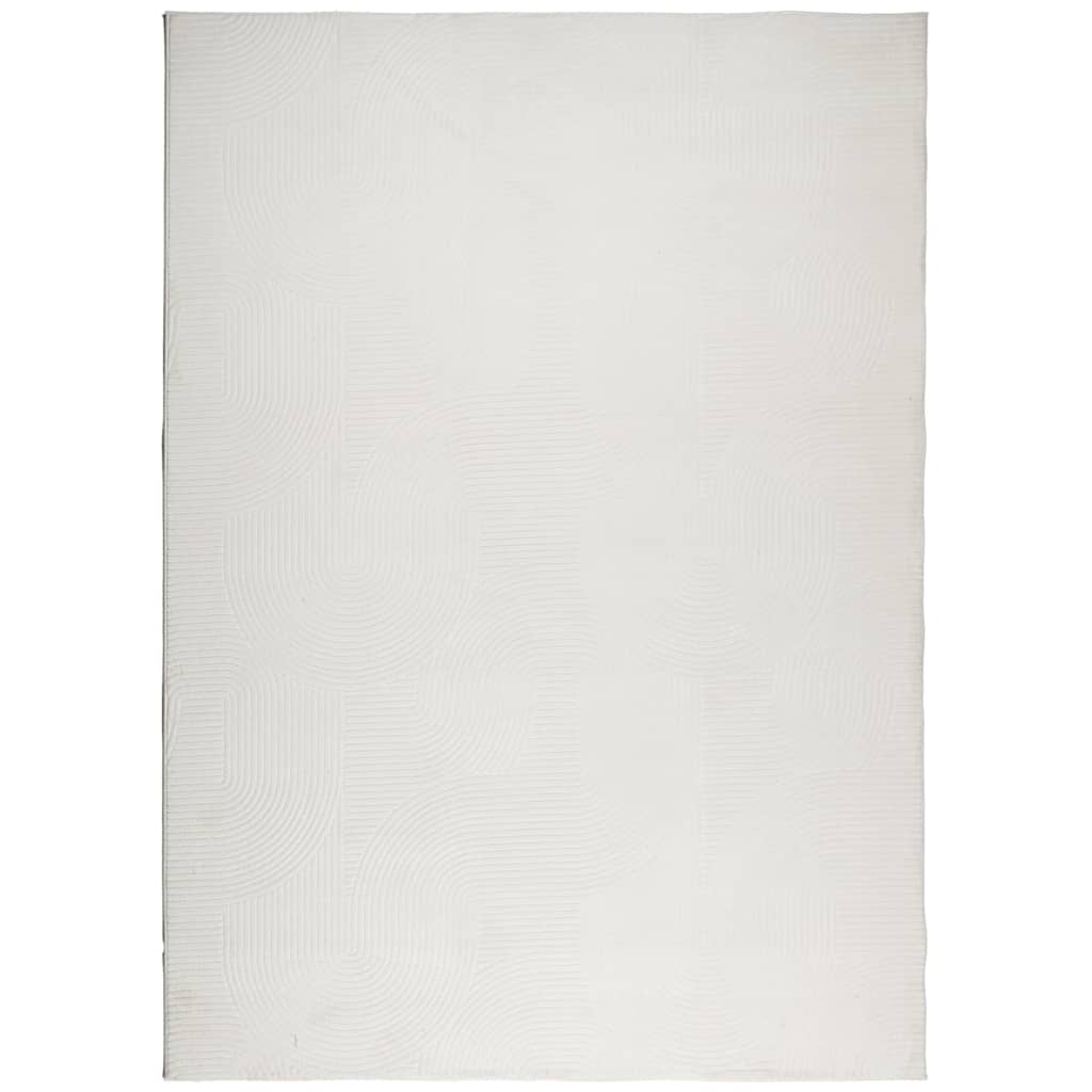 VidaXL Teppich Iza Kurzflor skandinavisch 240x340 cm Creme