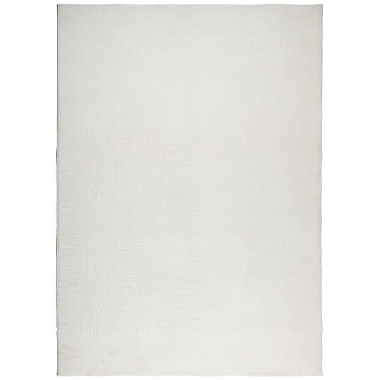 VidaXL Teppich Iza Kurzflor skandinavisch 240x340 cm Creme