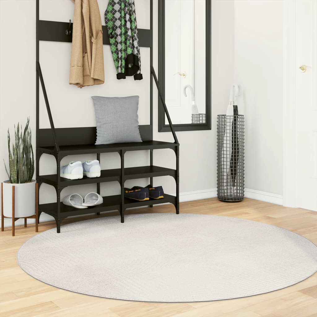 Vidaxl Teppich Iza Kurzflor skandinavisch ø 160 cm creme