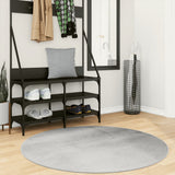Vidaxl Teppich Iza Low -Pile Scandinavian Ø 120 cm Grau - afbeelding 1