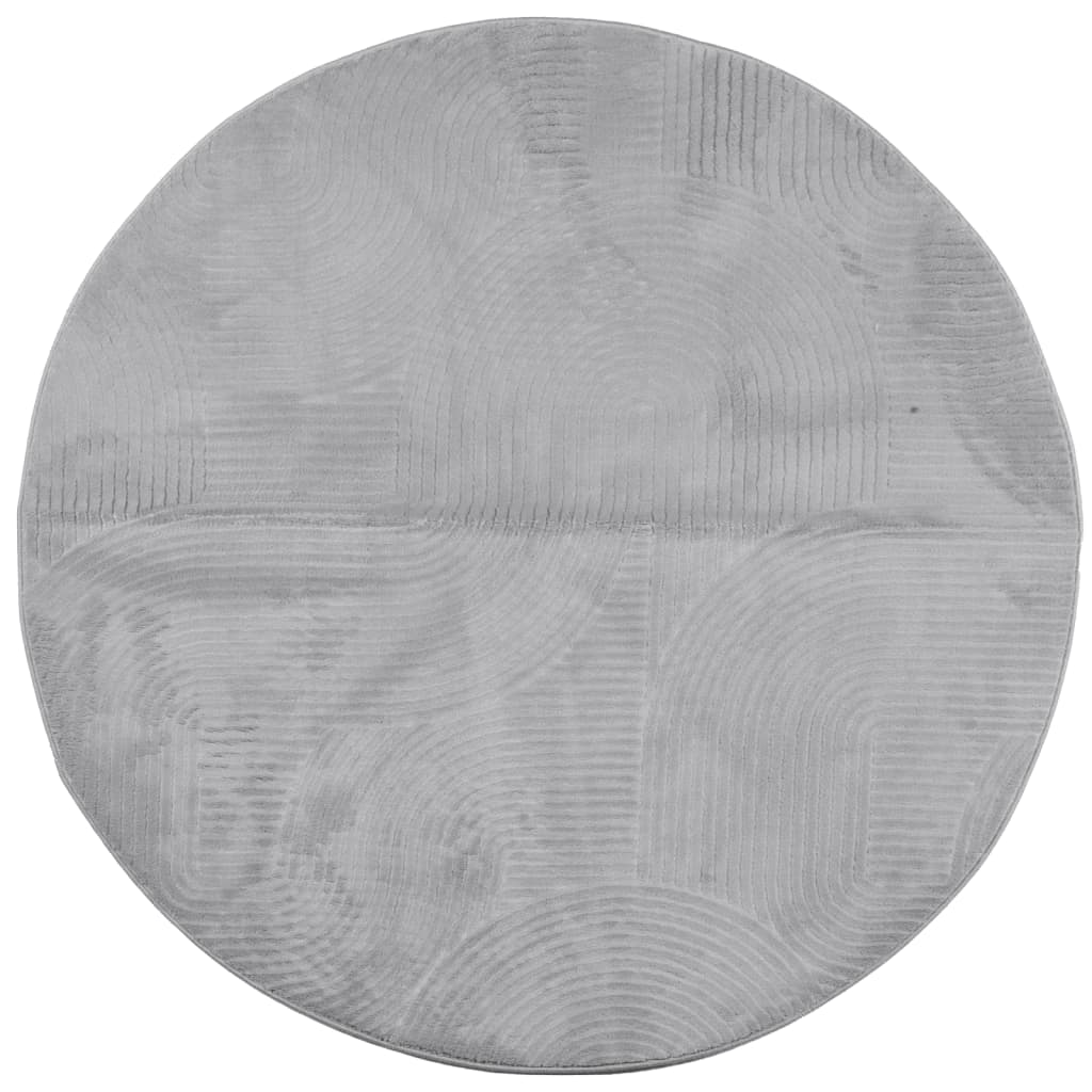 Vidaxl Teppich Iza Kurzflor skandinavisch ø 160 cm grau