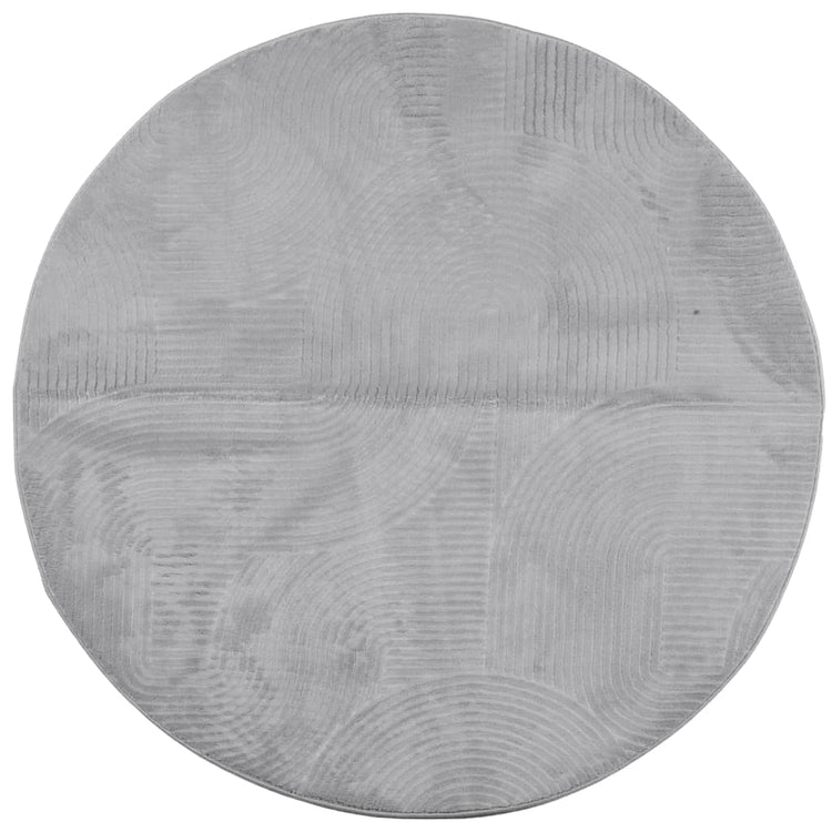 Vidaxl Teppich Iza Kurzflor skandinavisch ø 160 cm grau