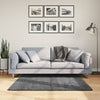 VidaXL Teppich Oviedo Niederflor 120x120 cm Anthrazit