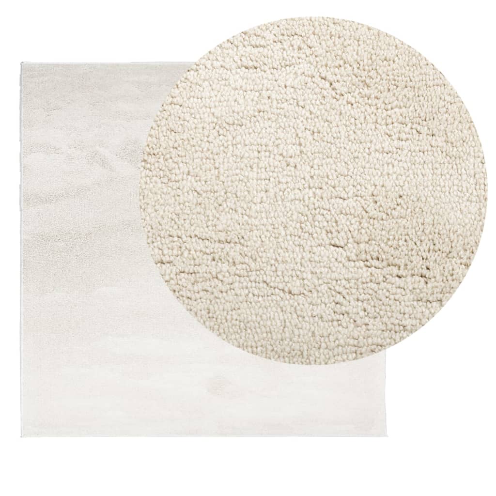 VidaXL Teppich Oviedo Niederflor 120x120 cm beige