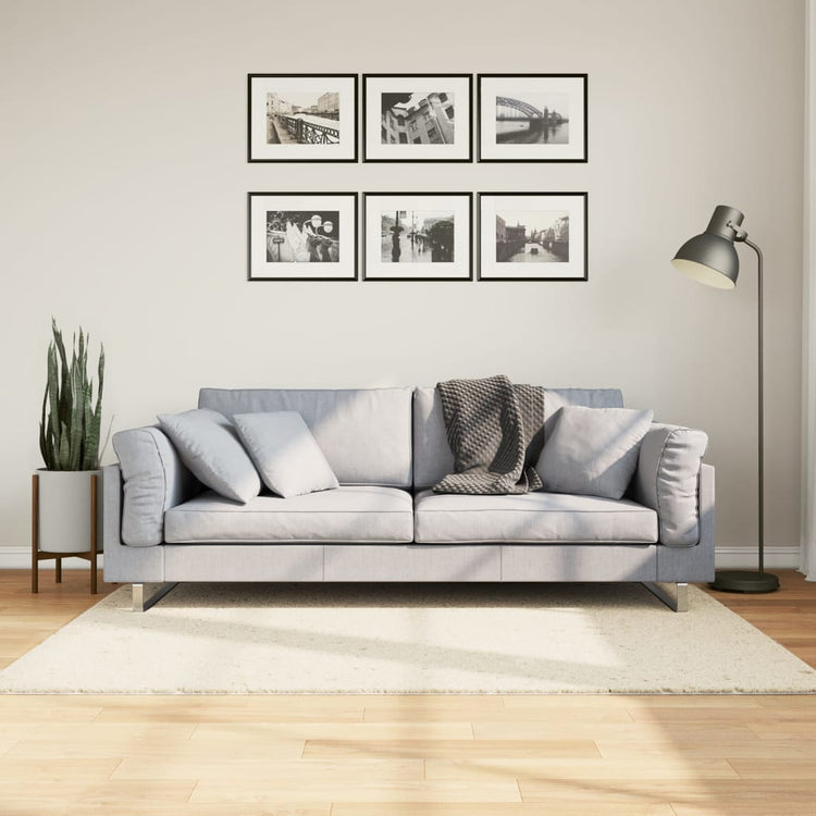 VidaXL Teppich Oviedo Niederflor 120x120 cm beige