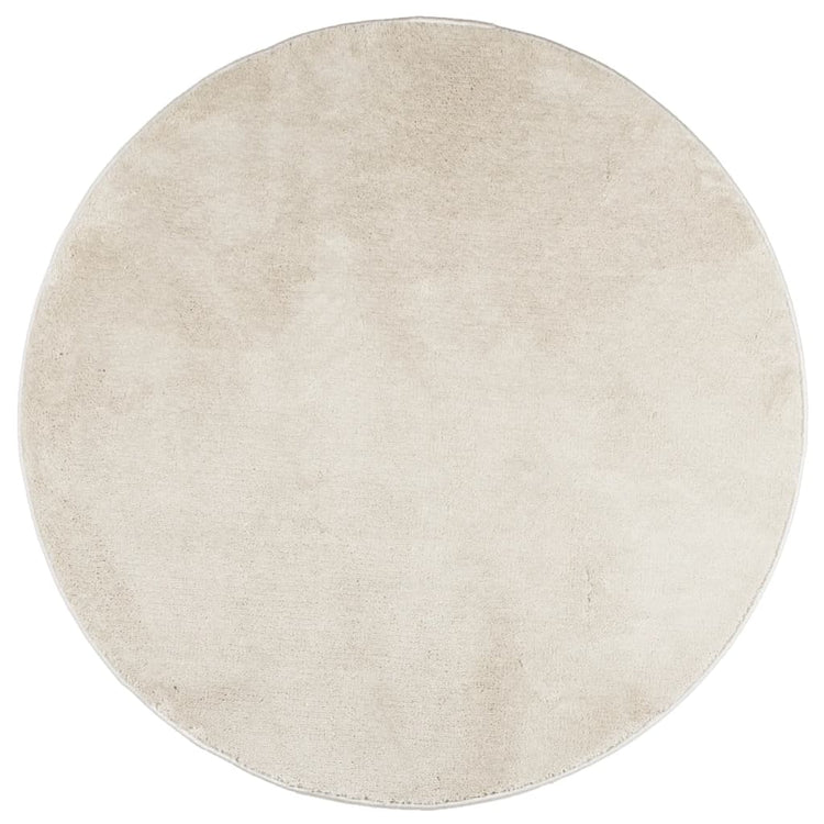 VidaXL Teppich Oviedo Niederflor ø 160 cm Beige