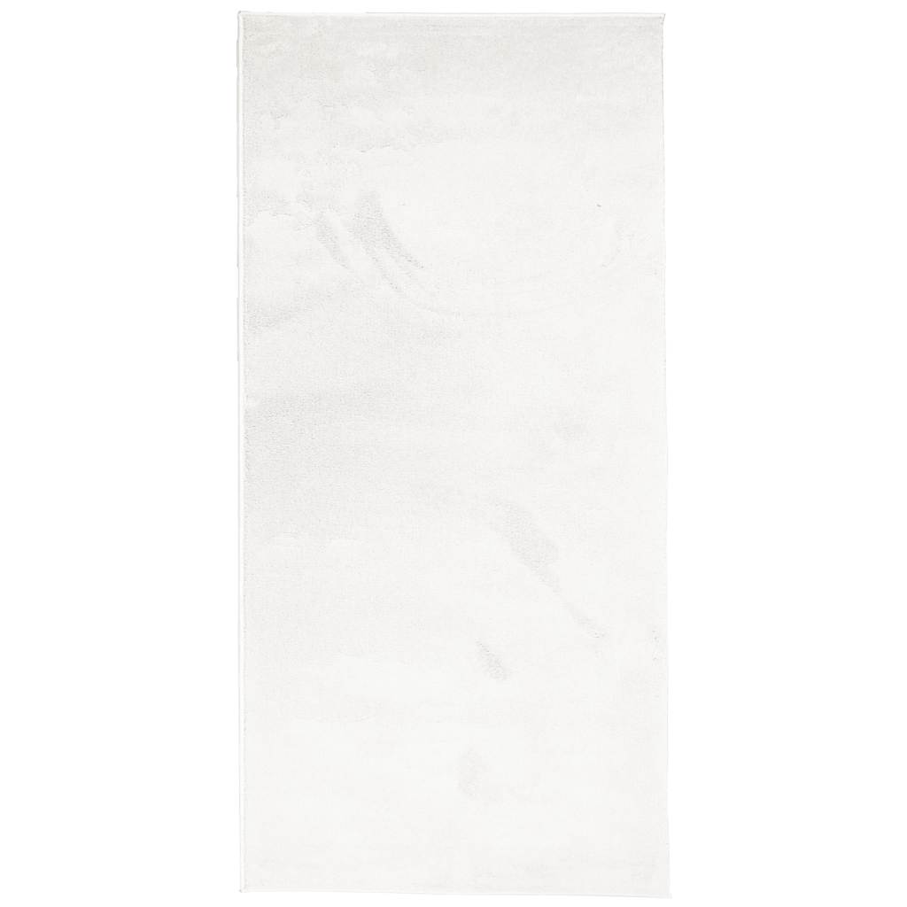 Vidaxl Teppich Oviedo niedrig -100x200 cm creme -gepflegt