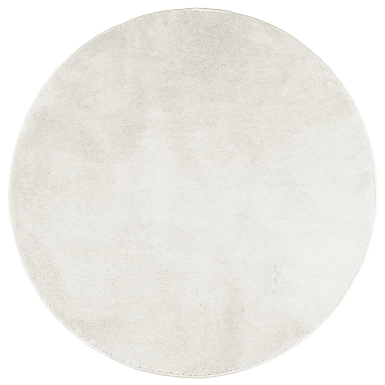 Vidaxx Teppich Oviedo Kurzflor ø 160 cm cremefarben