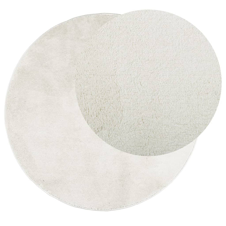 Vidaxx Teppich Oviedo Kurzflor ø 160 cm cremefarben