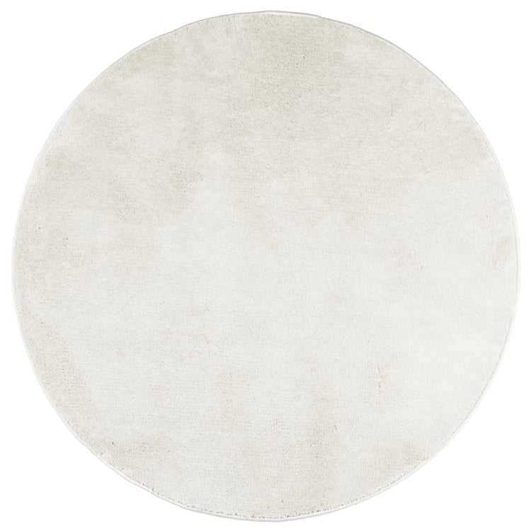 Vidaxl Teppich Oviedo Kurzflor ø 200 cm cremefarben