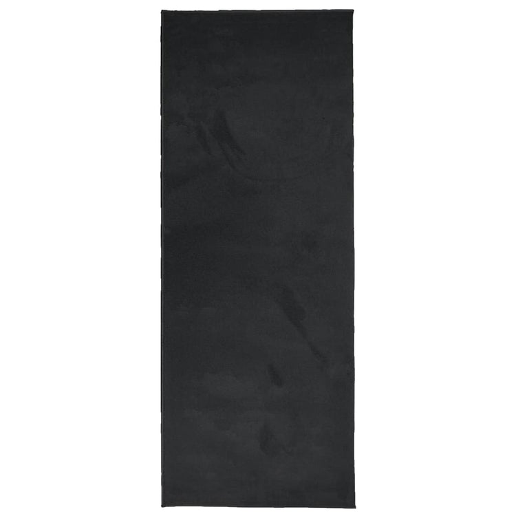 Vidaxl Teppich Oviedo niedrig -pile 80x200 cm schwarz