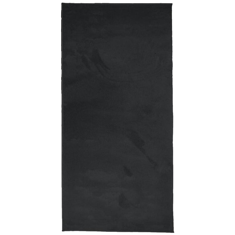 Vidaxl Teppich Oviedo niedrig -100x200 cm schwarz