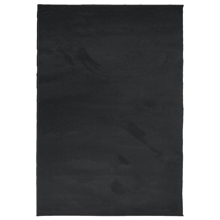 Vidaxl Teppich Oviedo niedrig -pile 120x170 cm schwarz