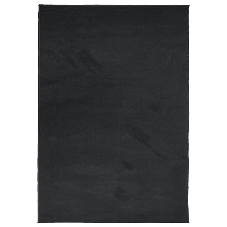 Vidaxl Teppich Oviedo niedrig 140x200 cm schwarz