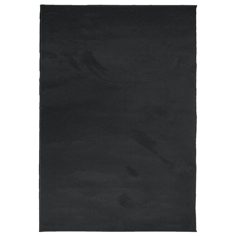 Vidaxl Teppich Oviedo niedrig -pile 200x280 cm schwarz