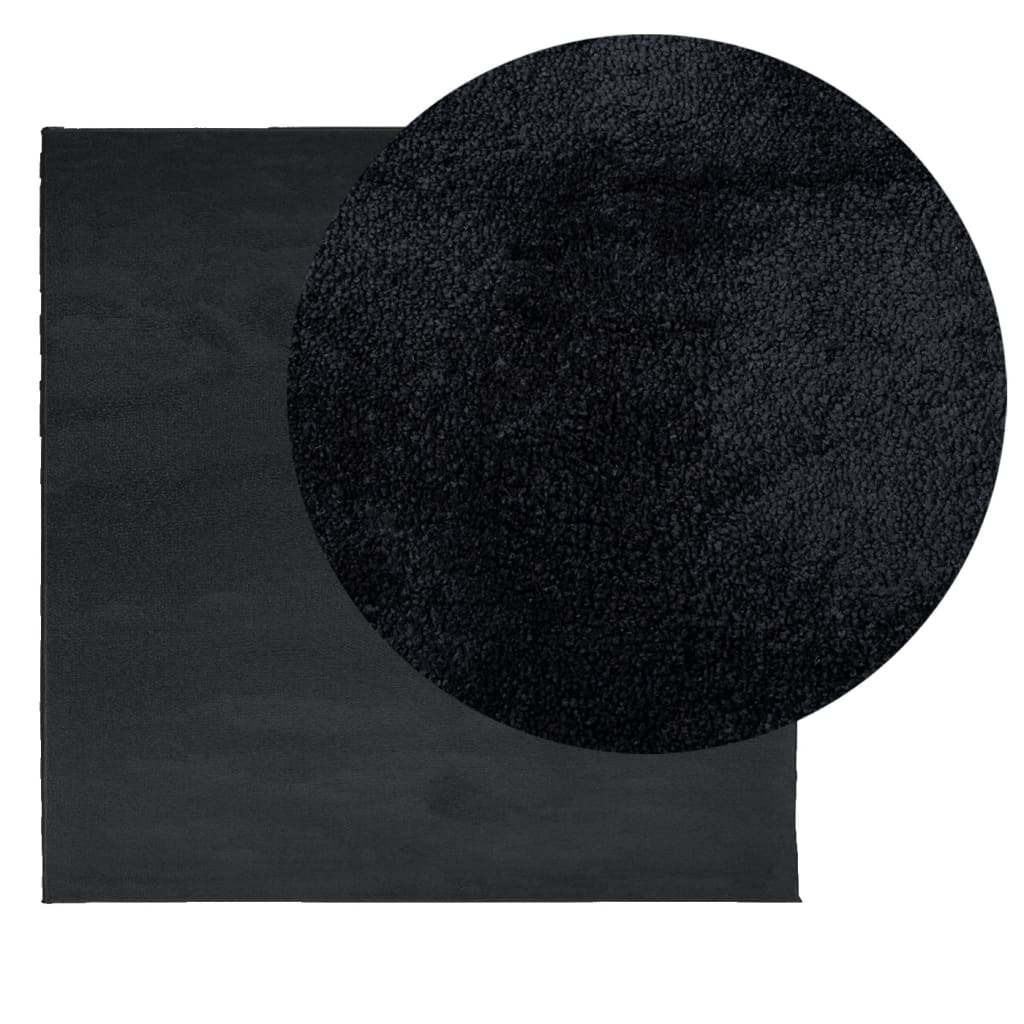Vidaxx Teppich Oviedo Niederflor 240x240 cm schwarz