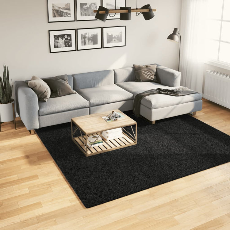 Vidaxx Teppich Oviedo Niederflor 240x240 cm schwarz