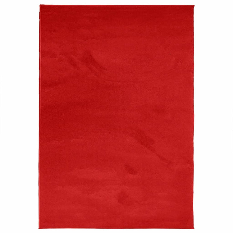 Vidaxl Teppich Oviedo niedrig -pile 200x280 cm rot
