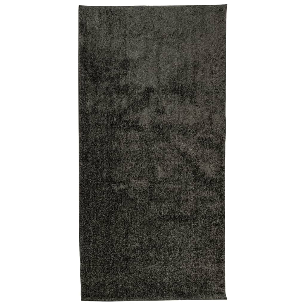 Vidaxl Teppich Istan für Hochhaufen glänzend 100x200 cm Anthrazit -Colored