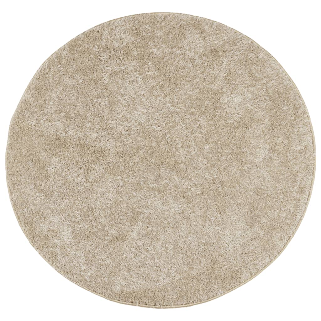 Vidaxl Teppich Istan sehr glänzend Ø 200 cm Beige