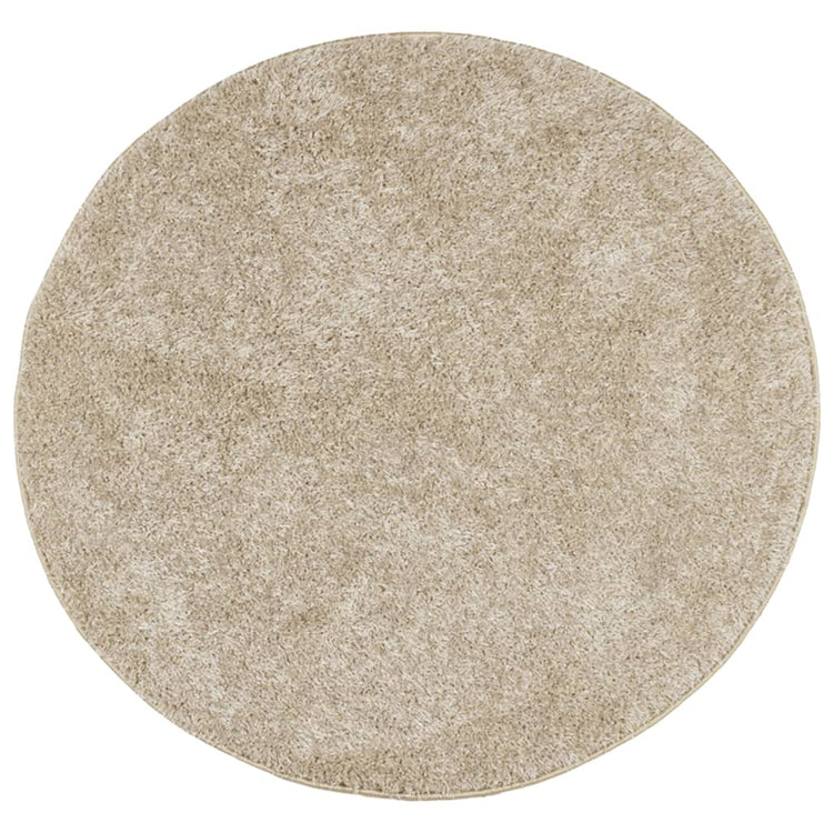 Vidaxl Teppich Istan sehr glänzend Ø 200 cm Beige