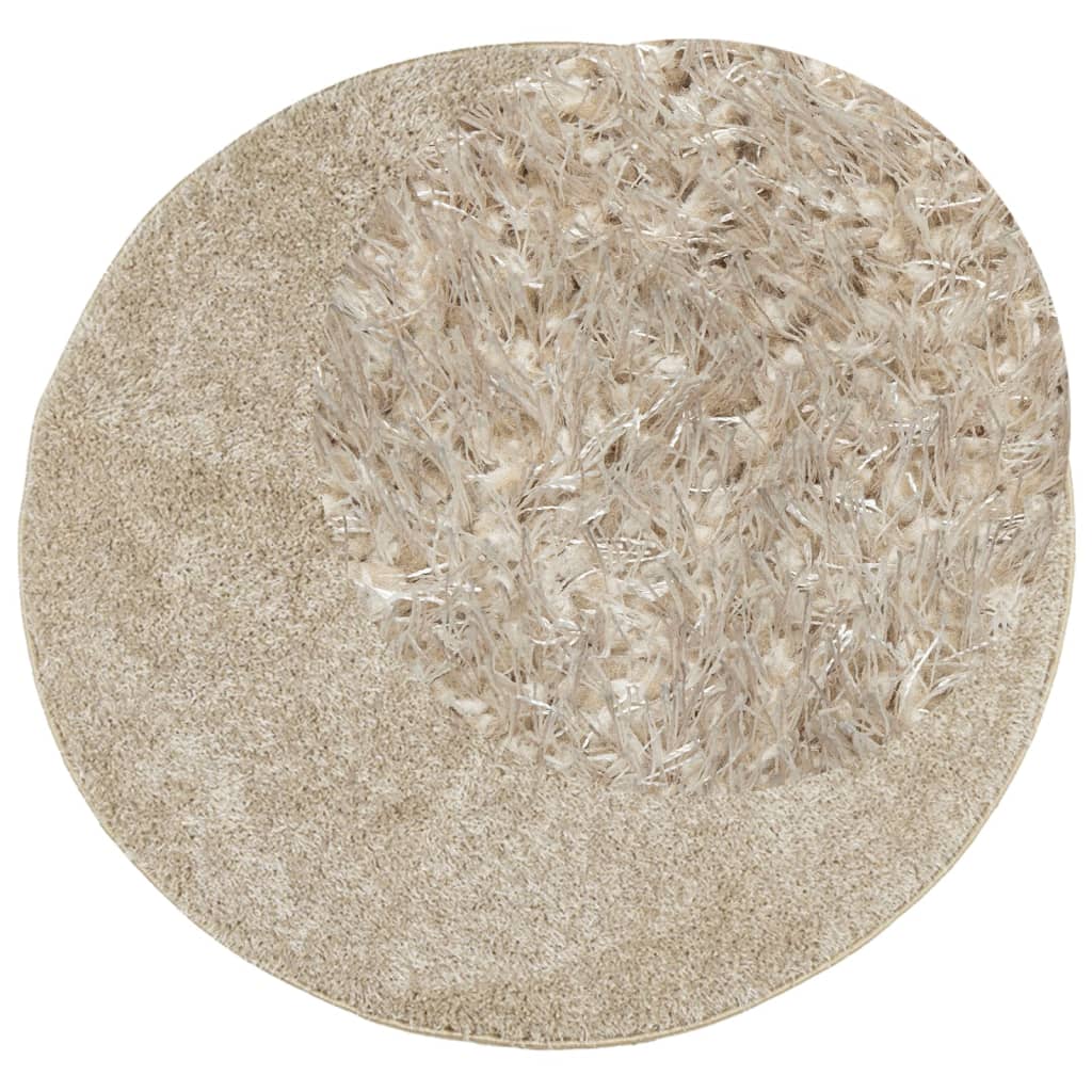 Vidaxl Teppich Istan sehr glänzend Ø 200 cm Beige