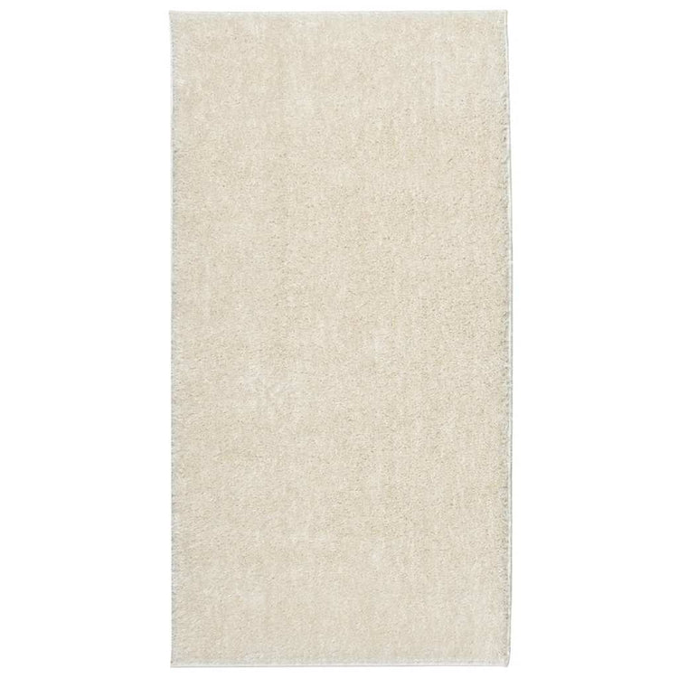 Vidaxl Teppich Istan für Hochhaufen glänzend 80x150 cm cremefarben -gepflegt