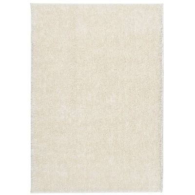 Vidaxl Teppich Istan hoher Stapel glänzend 120x170 cm cremefarben -gepflegt