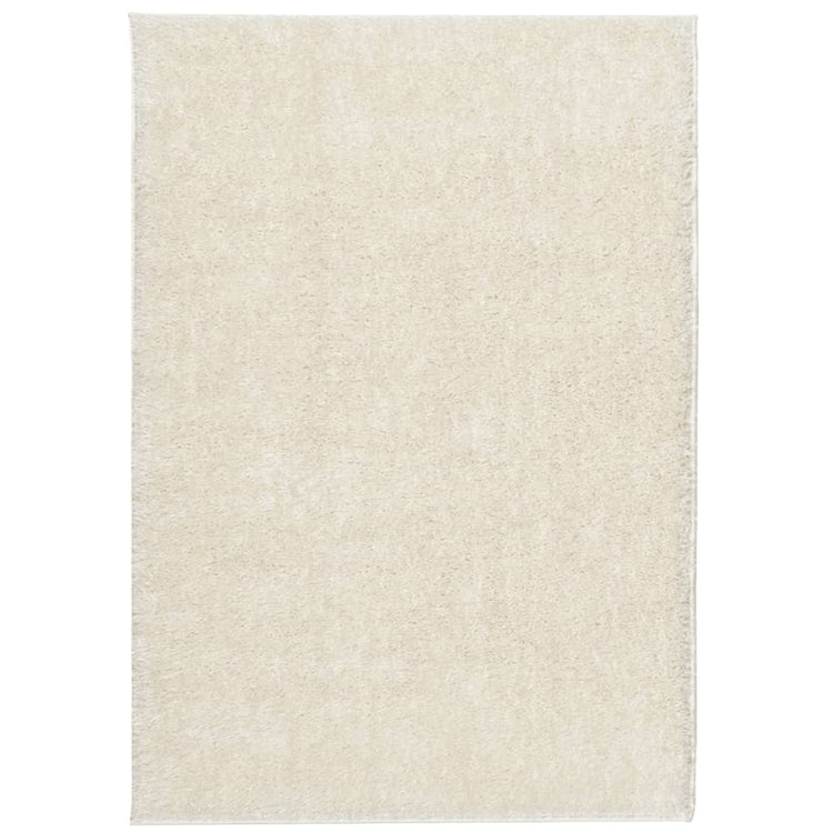 Vidaxl Teppich Istan Langer Pfahl glänzend 160 x 230 cm cremefarben -gepflegt