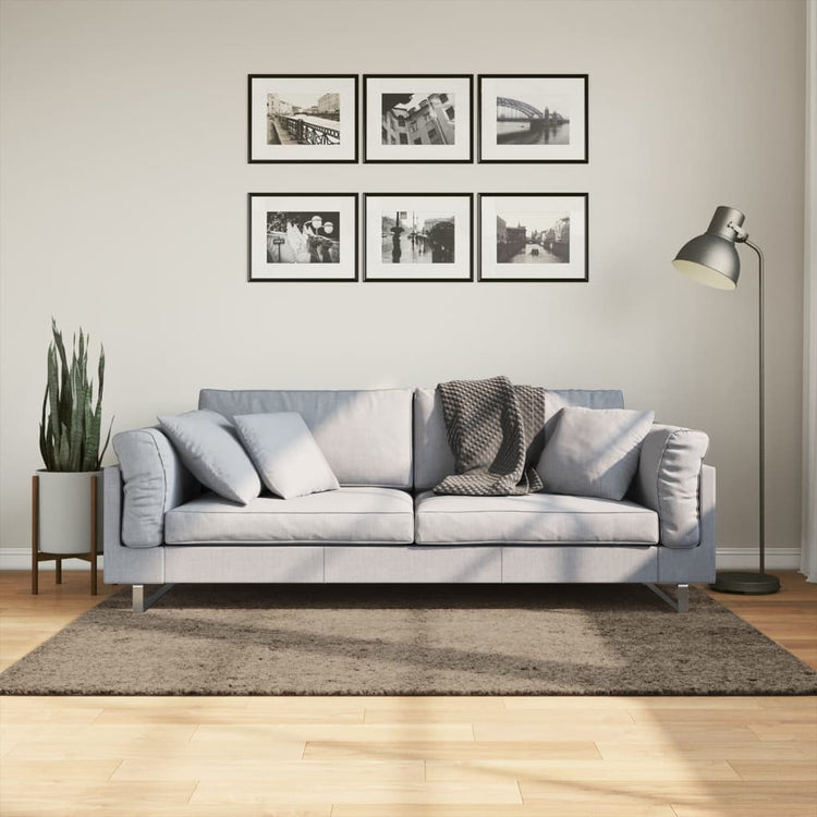 Vidaxl Teppich Istan High Stape Glossy 120x170 cm Grau